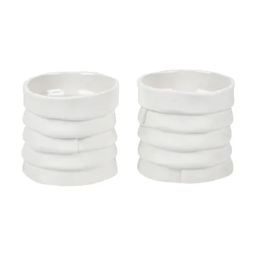 Ribbon Windlicht Ø7cm 2er Pack - Off-white - Mette Ditmer