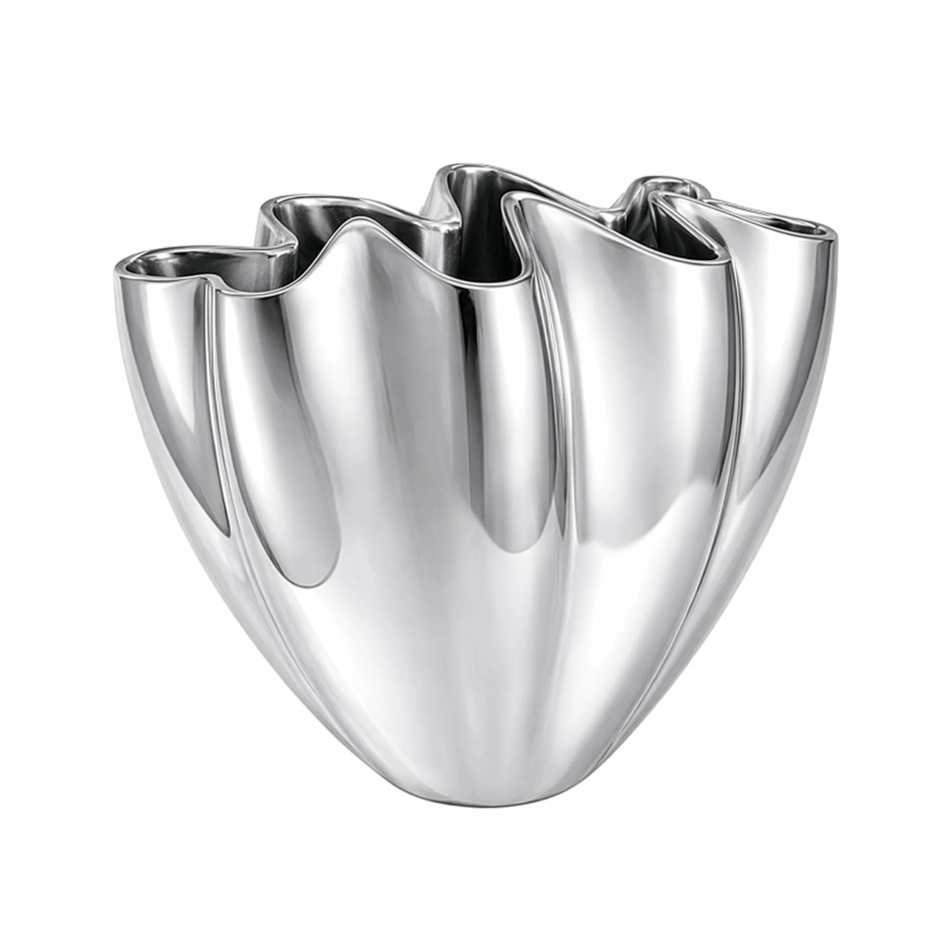Shell Vase, Groß, 30 cm, Chrom Mette Ditmer