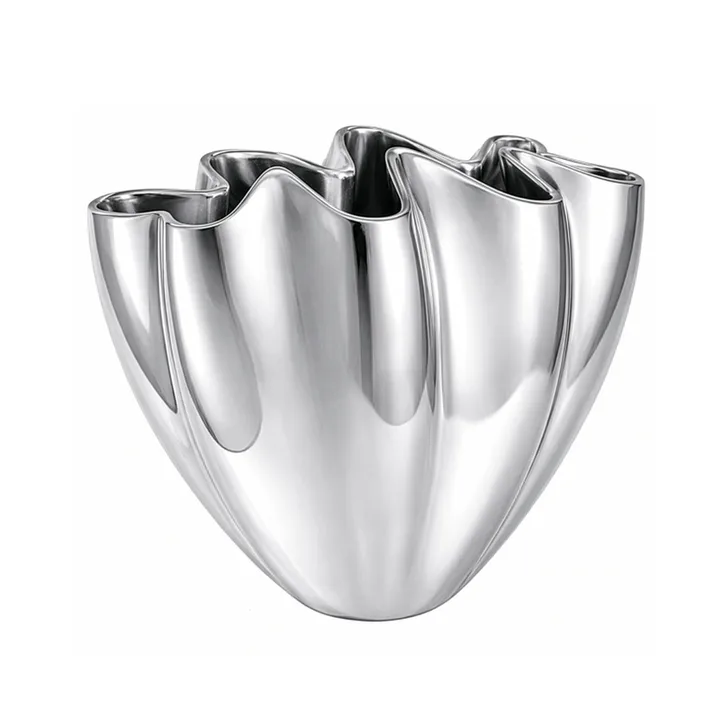 Shell Vase - Groß, 30 cm, Chrom - Mette Ditmer