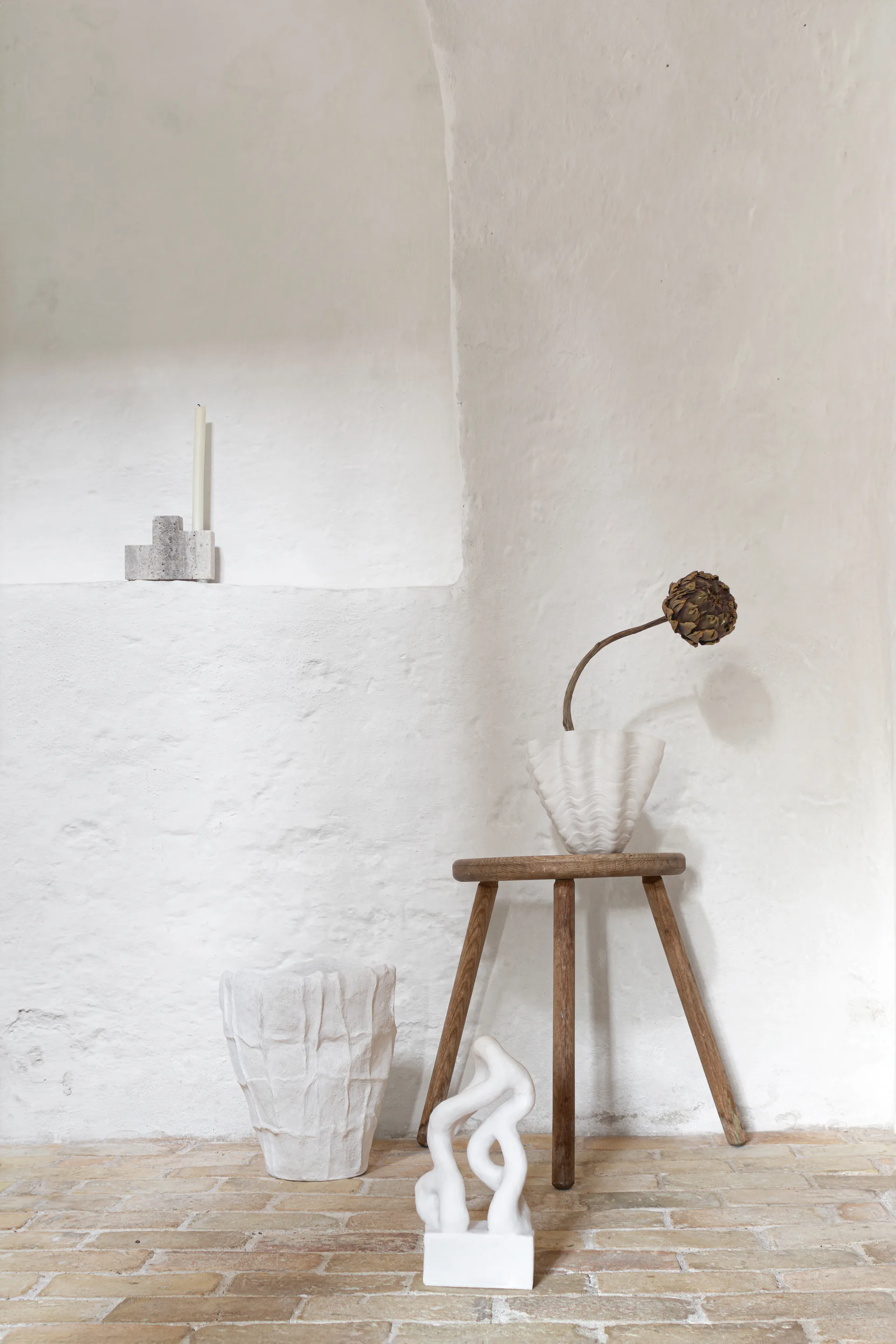 Shell Vase, Small, 22 cm, white Mette Ditmer