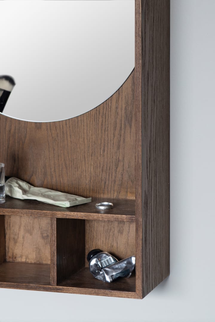 Show-me Spiegel mit Ablage small, Dark oiled Mette Ditmer