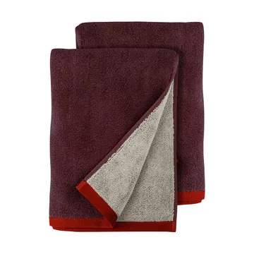 Soft Gästhandtuch 2er-Pack 40x55 cm - Red-Grey (röd-grå), 40x55 cm - Mette Ditmer