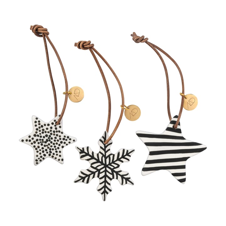 Star Weihnachtsbaumanhänger 3 Teile, Black Mette Ditmer