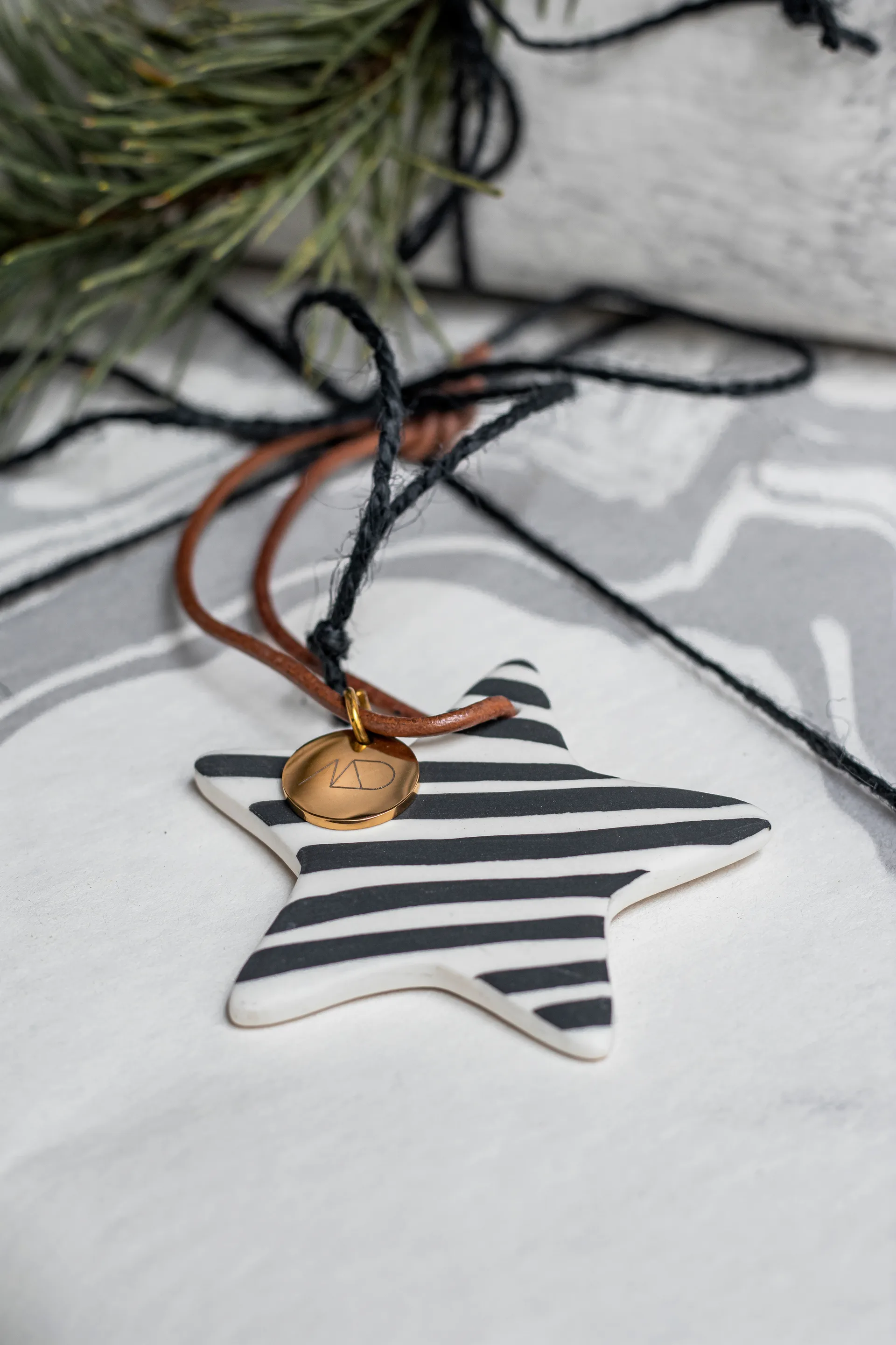 Star Weihnachtsbaumanhänger 3 Teile, Black Mette Ditmer