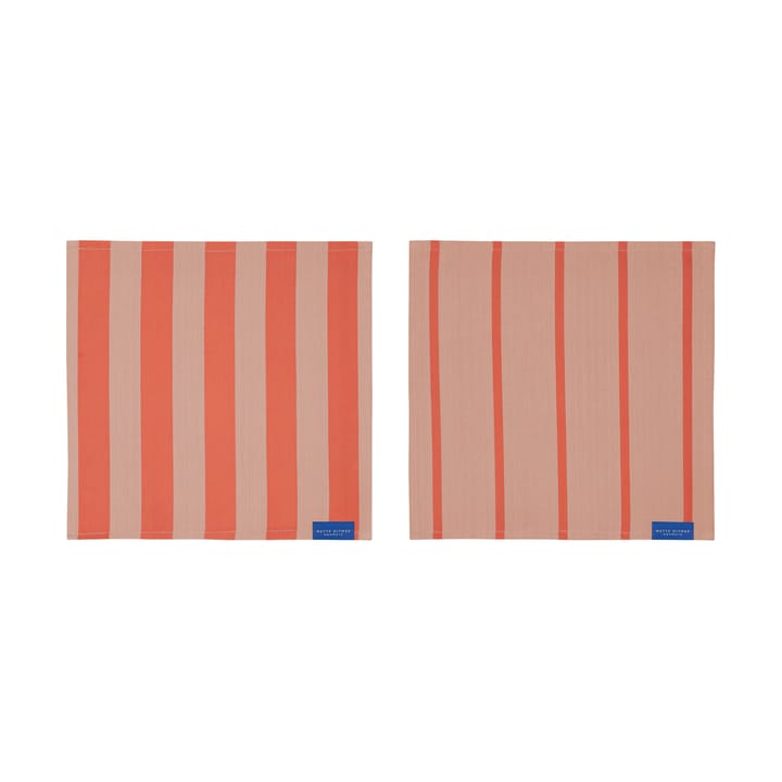 Stripes Geschirrtuch 33x33 cm 2er-Pack - Latte - Mette Ditmer