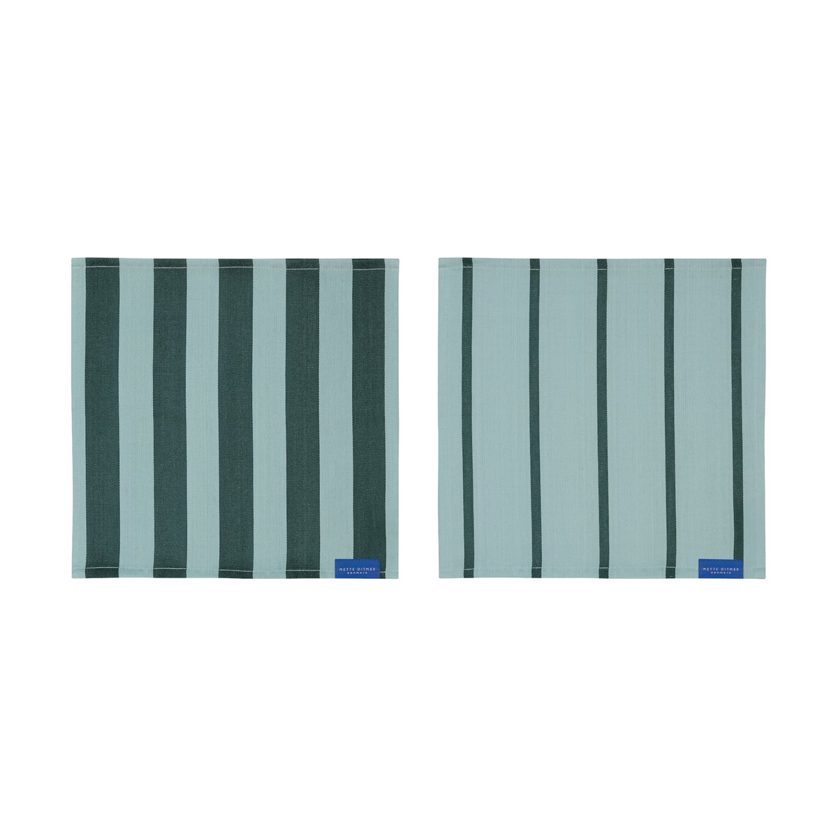Mette Ditmer Stripes Geschirrtuch 33x33 cm 2er-Pack Mint