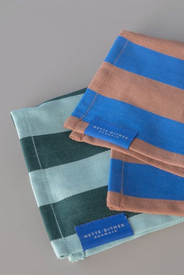 Stripes Geschirrtuch 33x33 cm 2er-Pack - Mint - Mette Ditmer