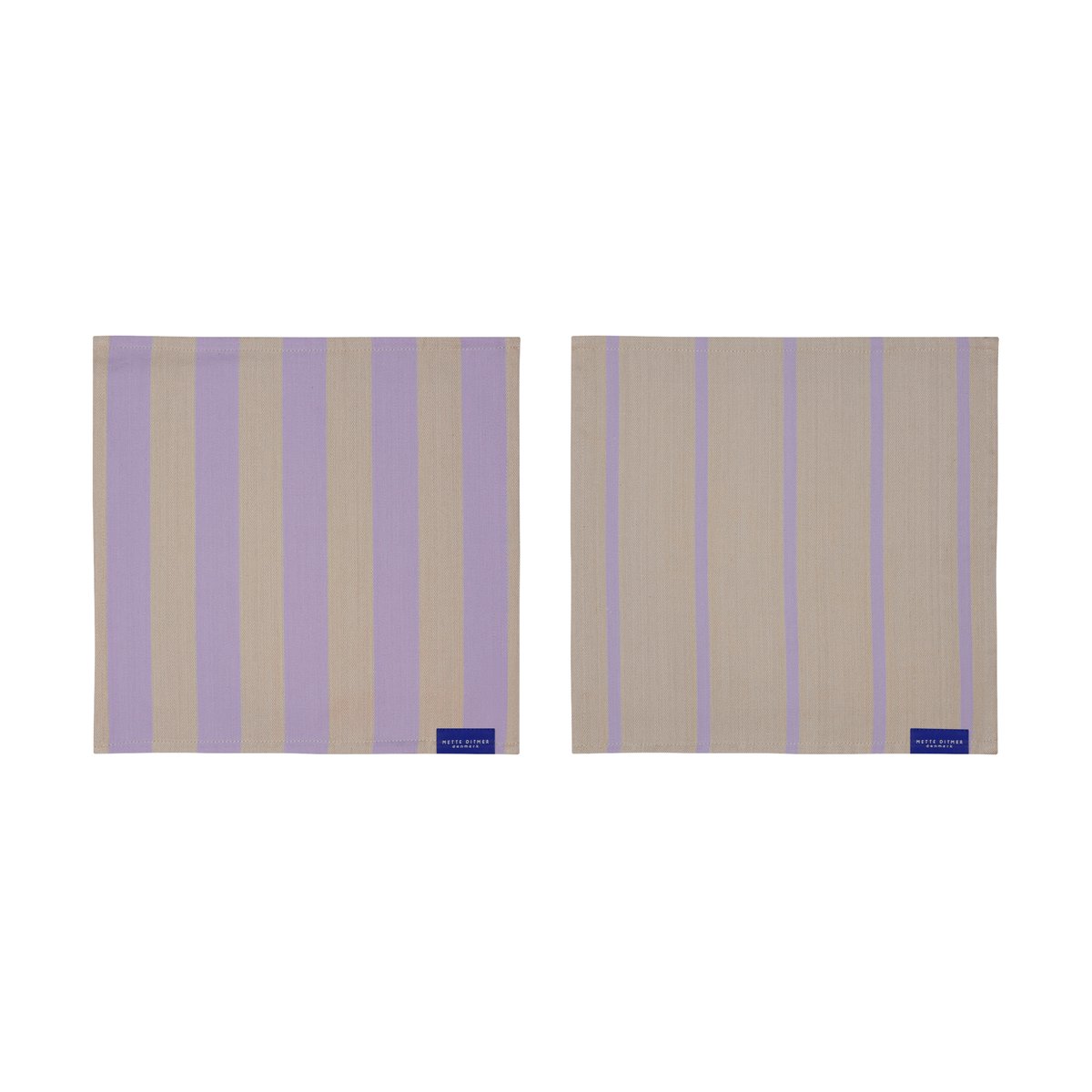 Mette Ditmer Stripes Geschirrtuch 33x33 cm 2er-Pack Sand