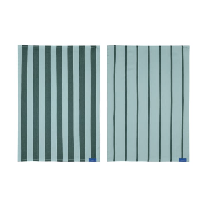 Stripes Küchenhandtuch 50x70 cm 2er-Pack - Mint - Mette Ditmer
