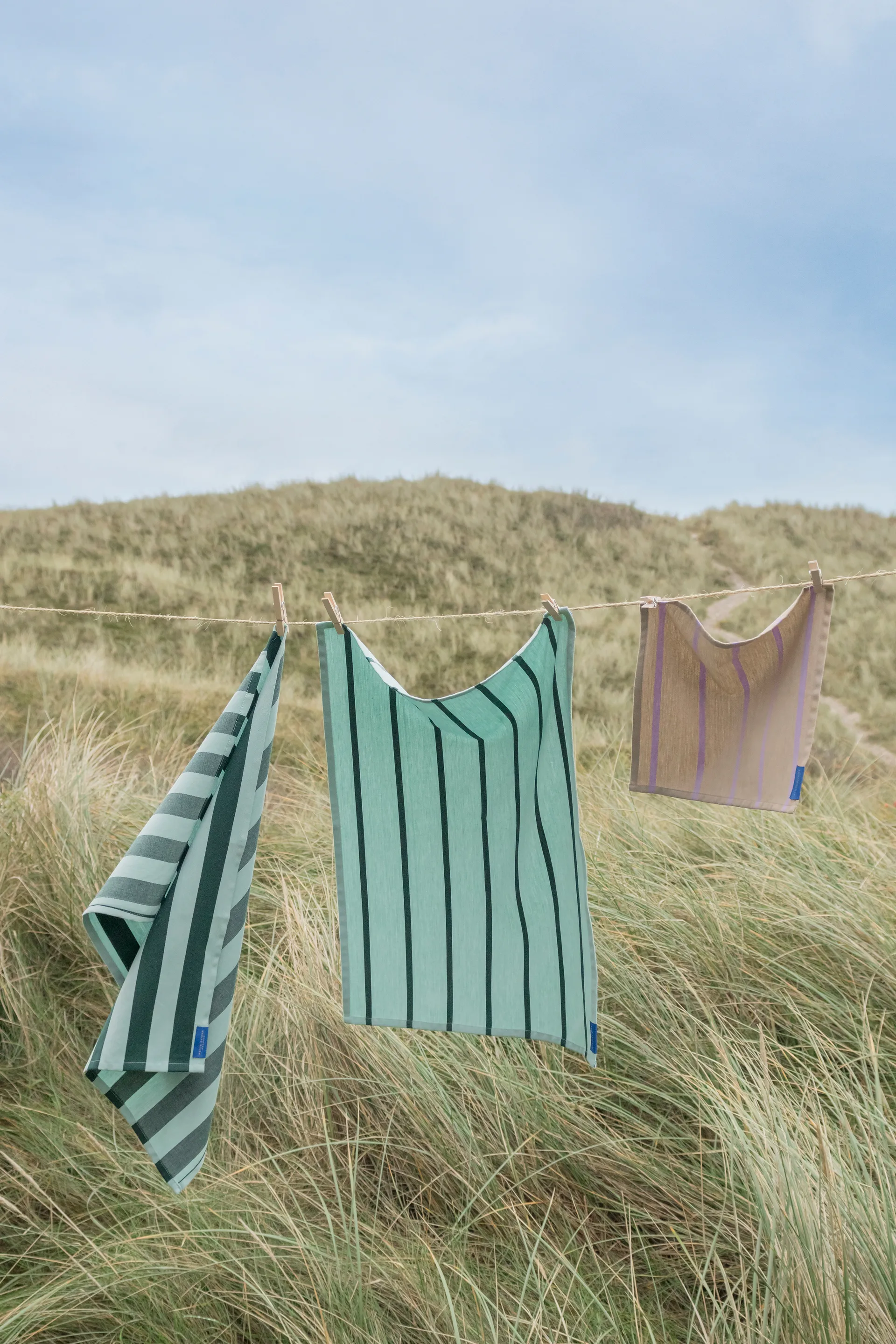 Stripes Küchenhandtuch 50x70 cm 2er-Pack, Mint Mette Ditmer