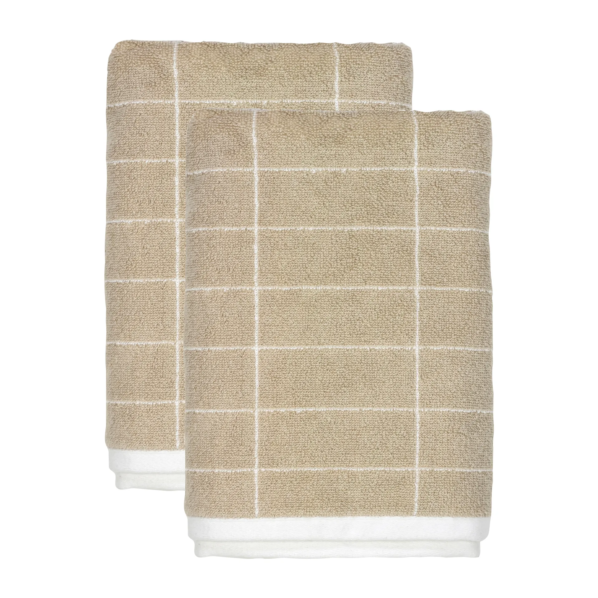 Tile Stone Gästehandtuch 38 x 60 cm 2er-Pack, Sand-Off-White Mette Ditmer
