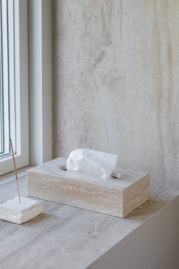 Travertin Aufbewahrungsdose 14x25,5 cm - Linen - Mette Ditmer