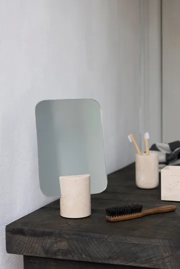 Travertin Tischspiegel - Leinen - Mette Ditmer