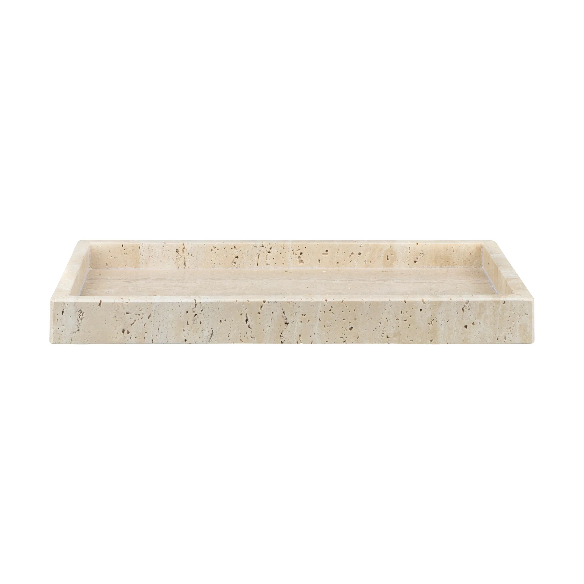 Travertine dekorationstablett 16x31 cm, Linen Mette Ditmer