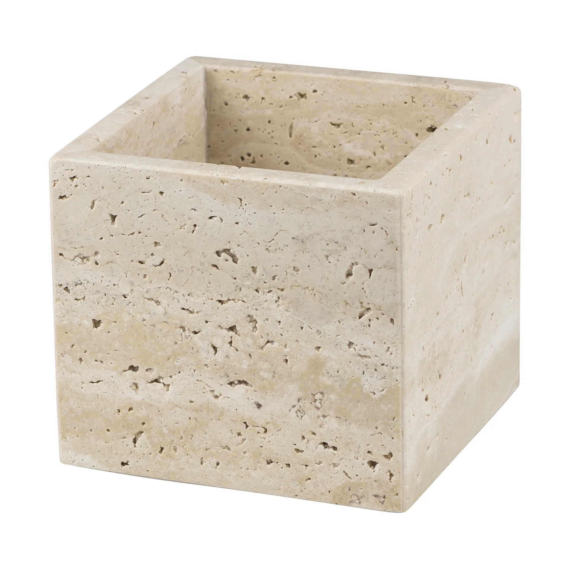 Travertine Kubus 10x10 cm, Linen Mette Ditmer