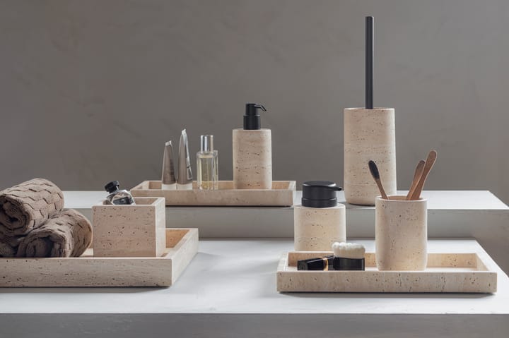 Travertine Seifenspender 12,5 cm, Linen Mette Ditmer