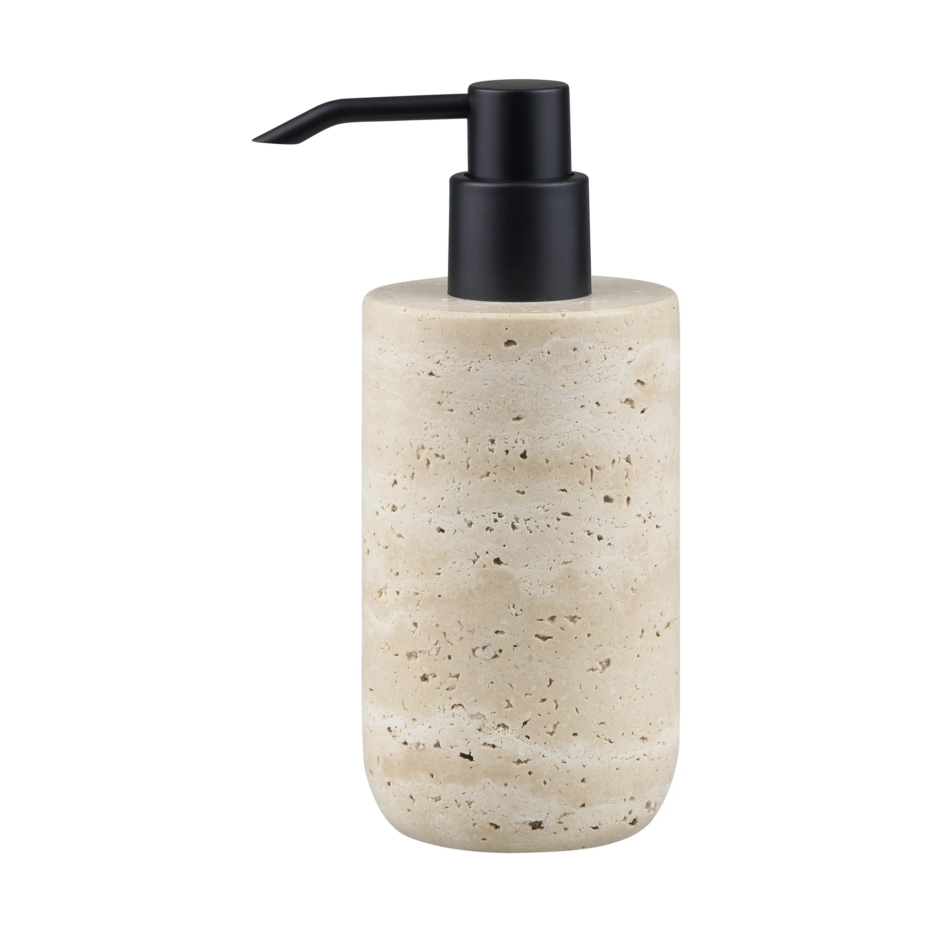 Travertine Seifenspender 17,5 cm, Linen Mette Ditmer