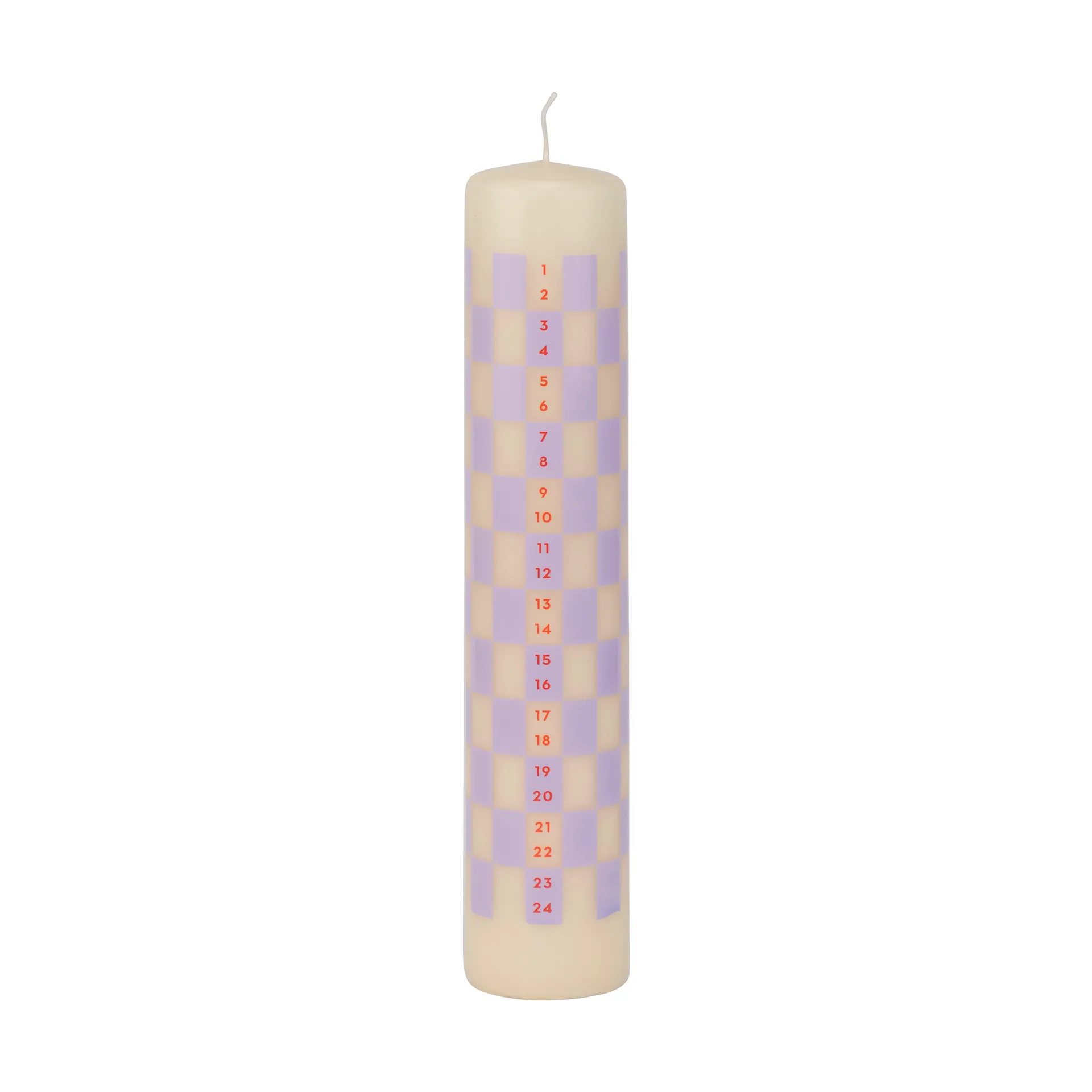 Twentyfour Kalenderkerze 25cm, Light lilac Mette Ditmer
