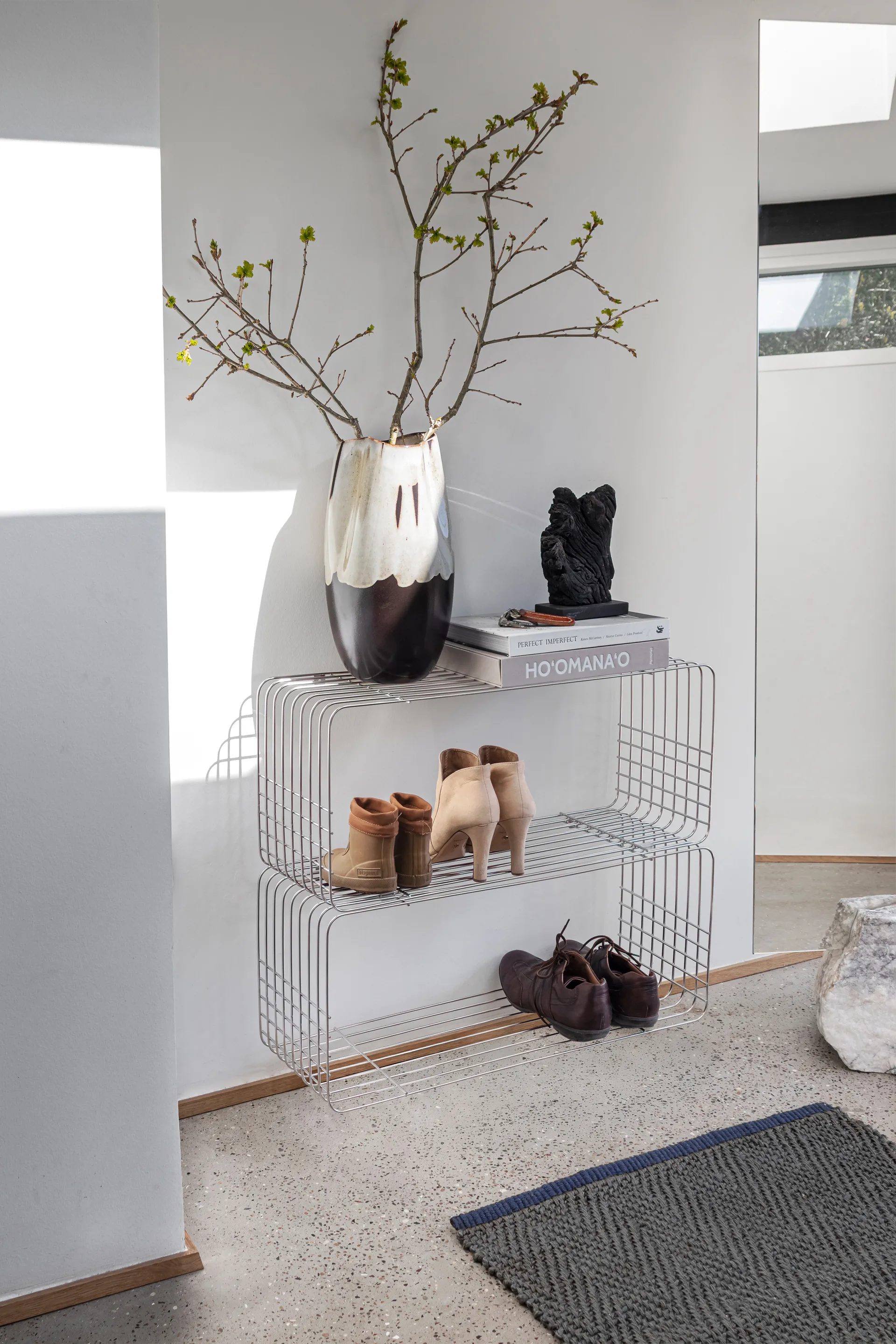 Wire Wandregal 31x70x26 cm, Chrome Mette Ditmer