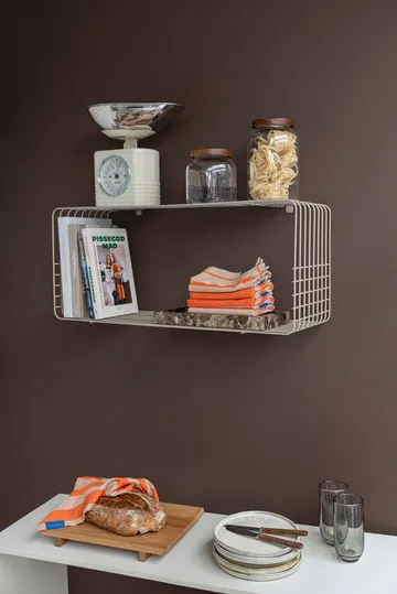 Wire Wandregal - Sand, 31x70x26 cm - Mette Ditmer