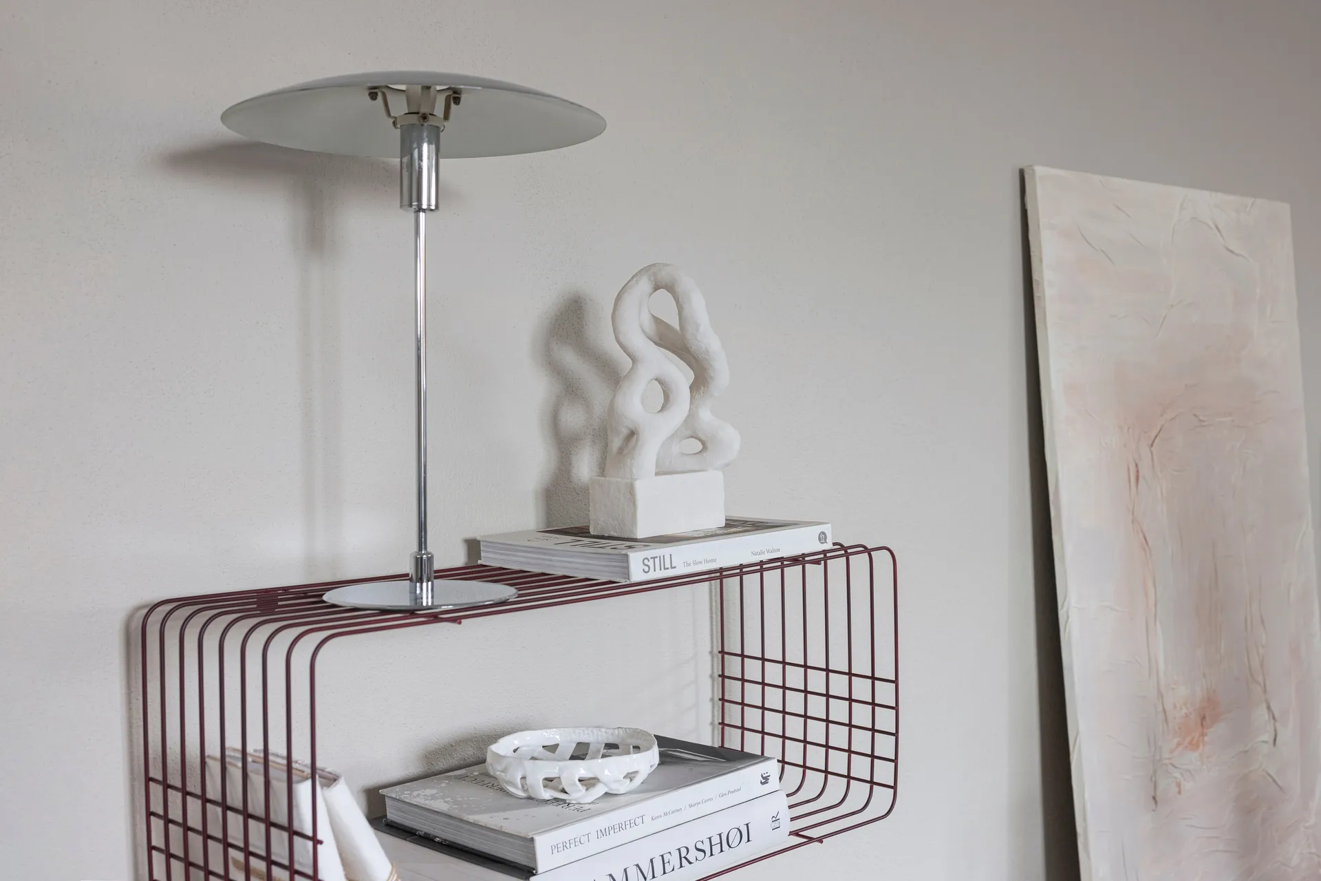 Wire Wandregal, Wine, 31x70x26 cm Mette Ditmer