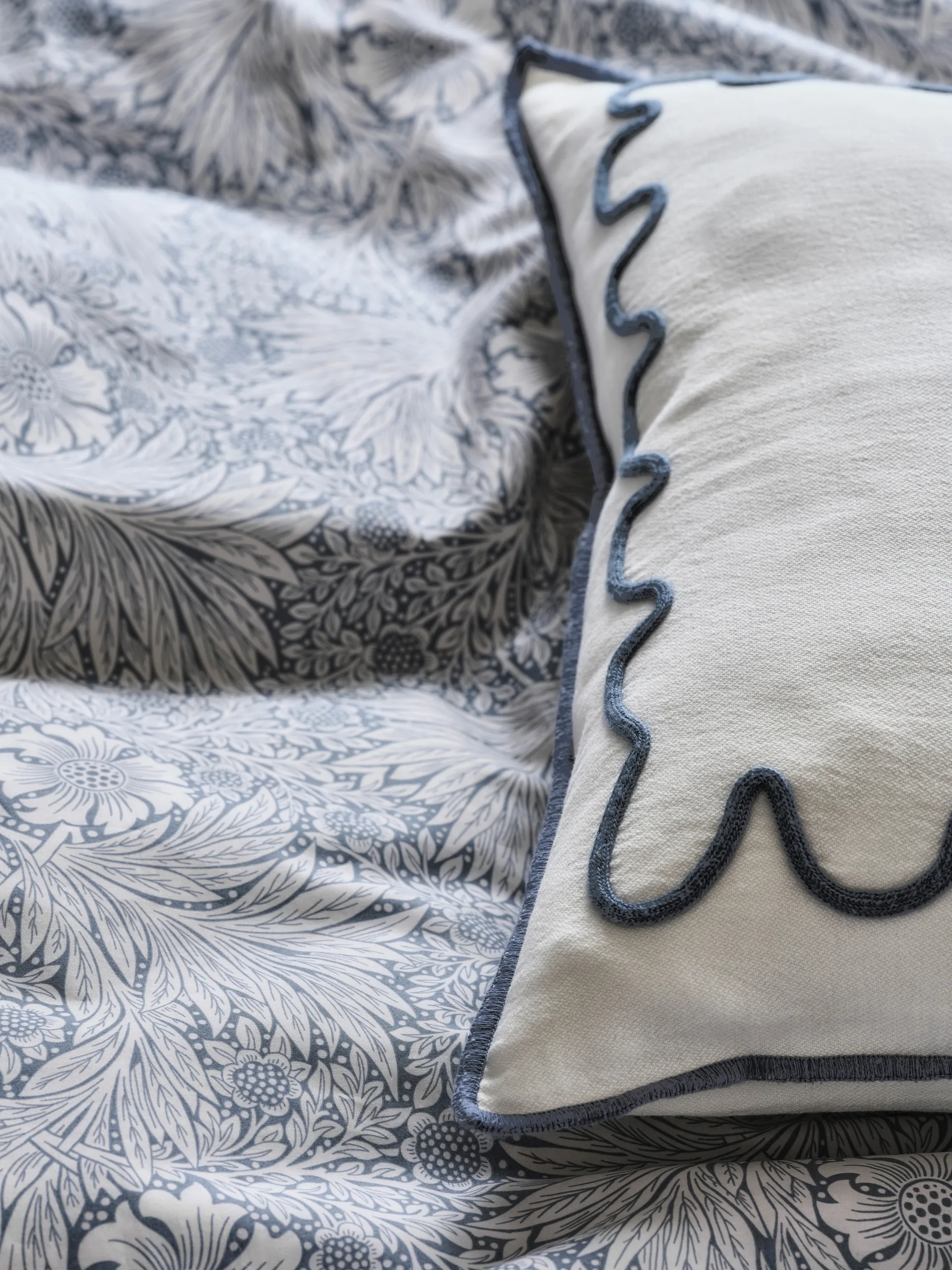 Morris & Co. Marigold Bettbezug, Blau, 220x220 cm Mille Notti