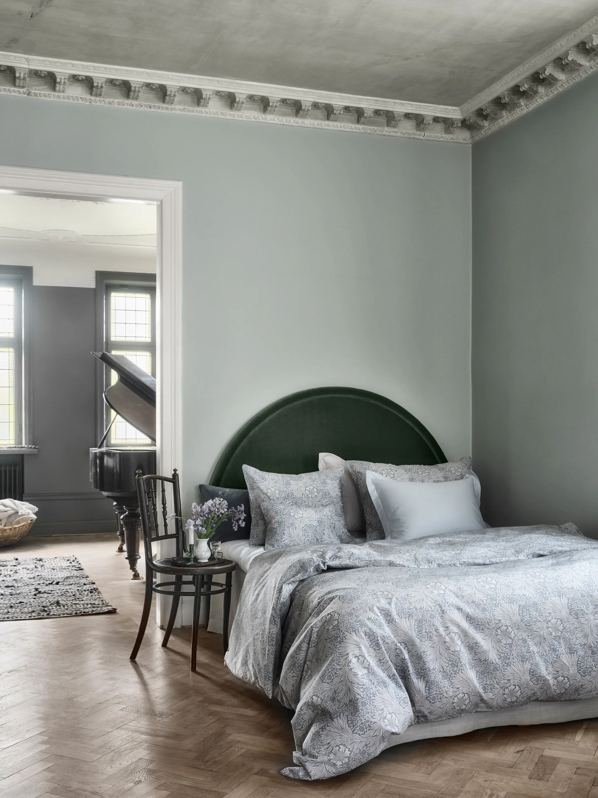 Morris & Co. Marigold Bettbezug, Blau, 220x220 cm Mille Notti