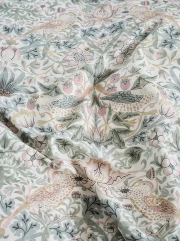 Morris & Co. Strawberry Thief Kopfkissenbezug - Grün, 50x90 cm - Mille Notti