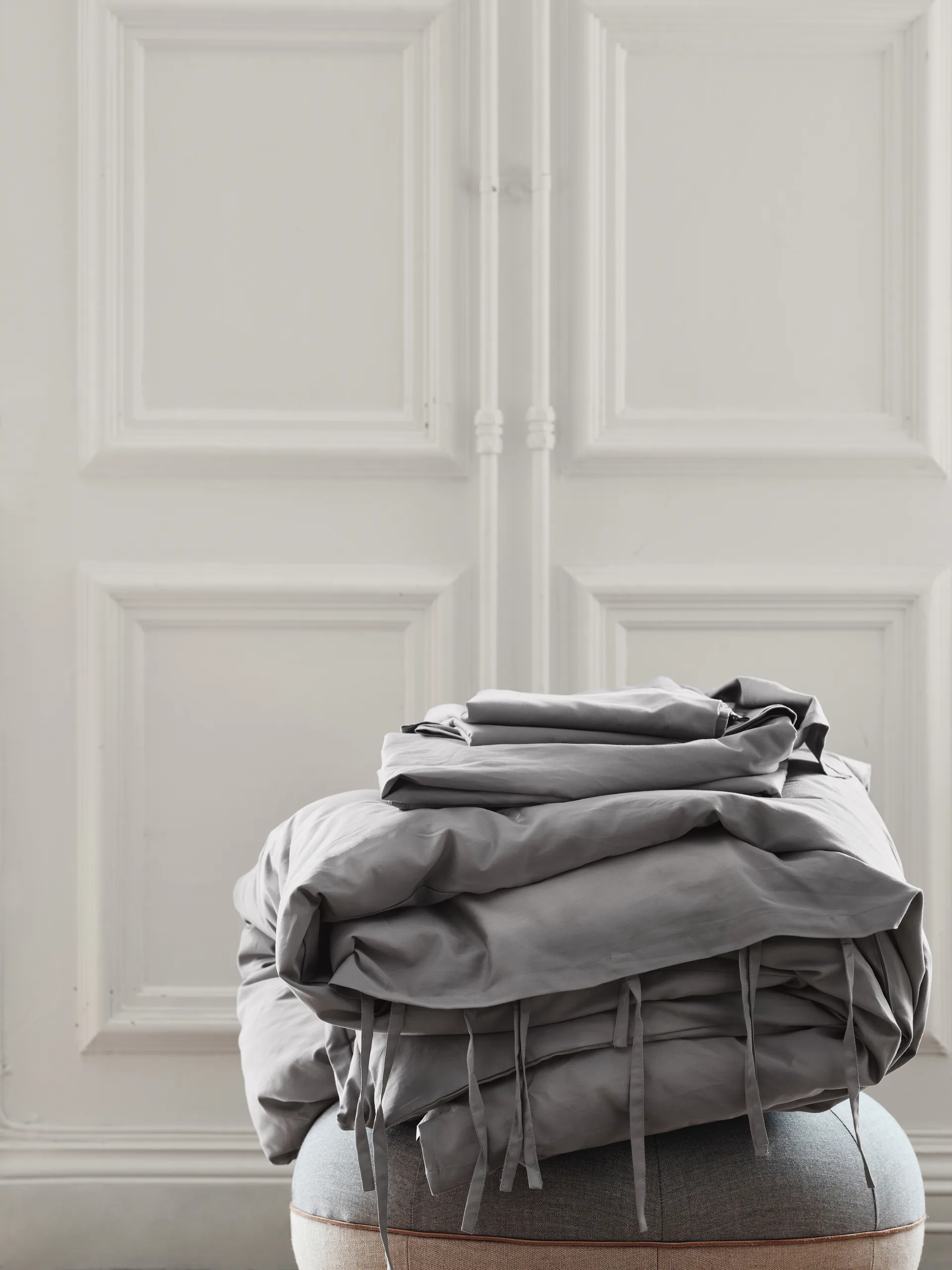 Satina Bettbezug, Grau, 155 x 220cm Mille Notti