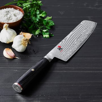 Raw 5000FCD Nakiri Obstmesser rektangulär 17 cm - Damaskus-schwarz - Miyabi