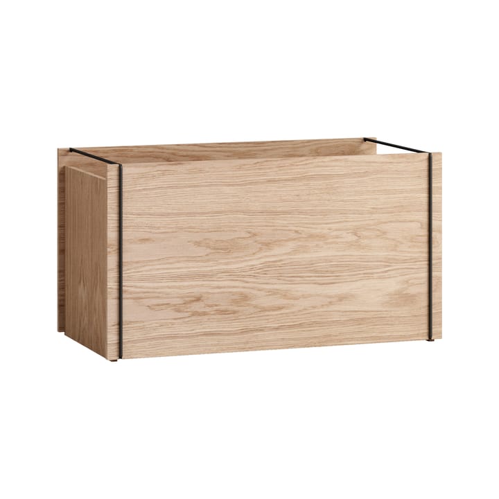 Aufbewahrungsbox Eiche 33 x 60 cm - Wood, Black - MOEBE