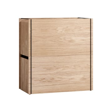 Aufbewahrungsbox Eiche 33 x 60 cm - Wood, Black - MOEBE