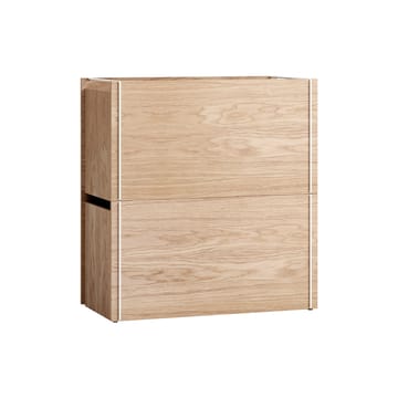 Aufbewahrungsbox Eiche 33 x 60 cm - Wood, White - MOEBE