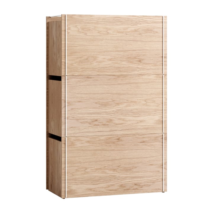 Aufbewahrungsbox Eiche 33 x 60 cm - Wood, White - MOEBE