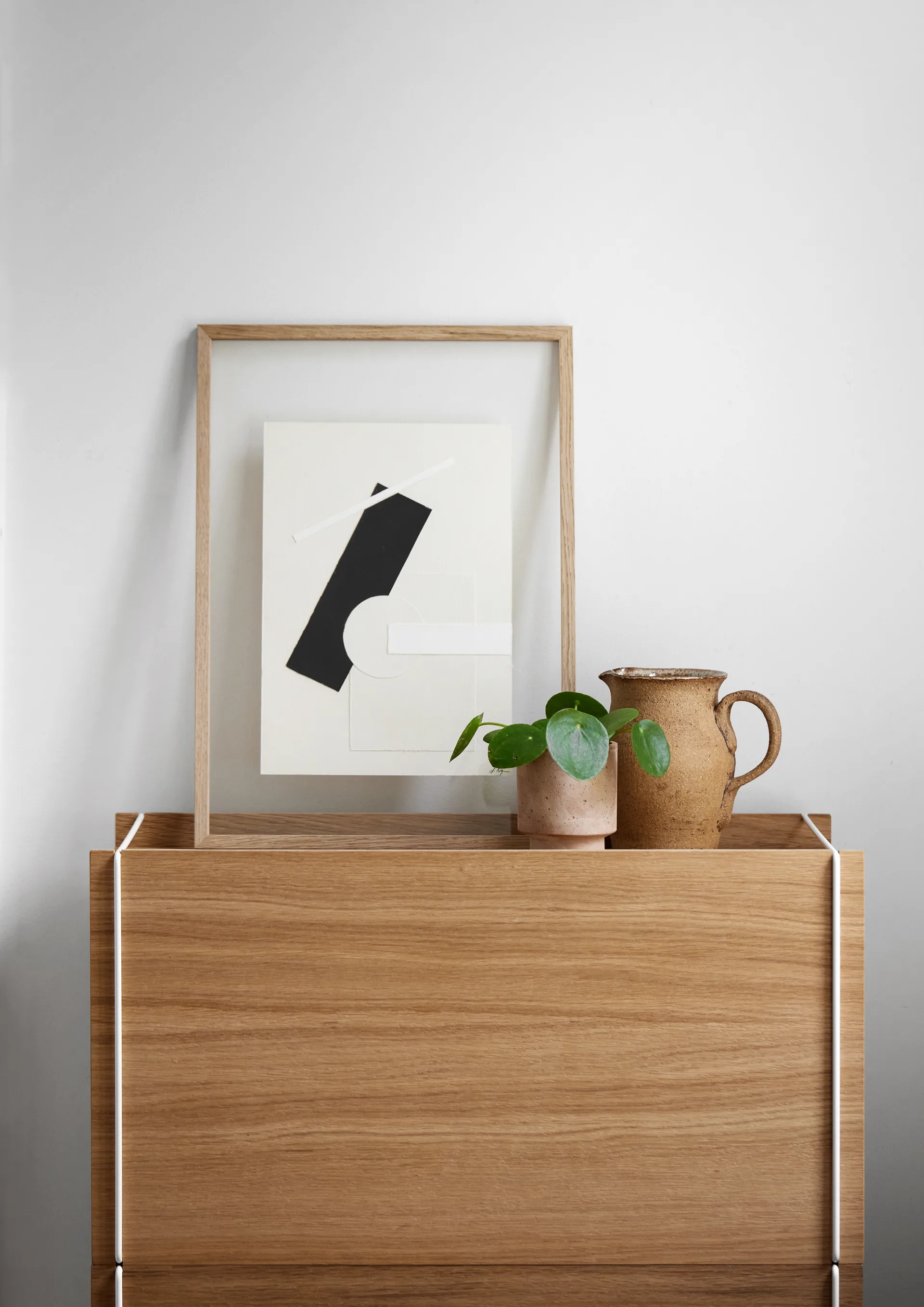 Aufbewahrungsbox Eiche 33 x 60 cm, Wood, White MOEBE