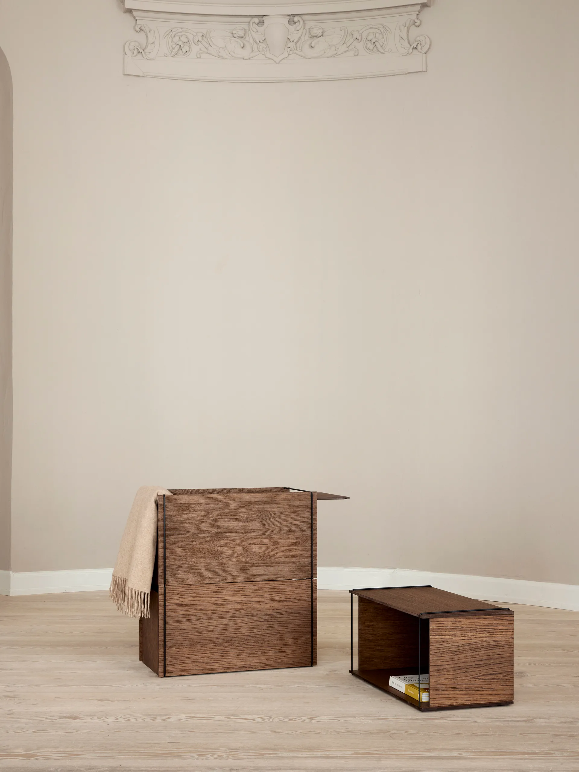 Deckel für Aufbewahrungsbox 28 x 60 cm, Smoked oak MOEBE