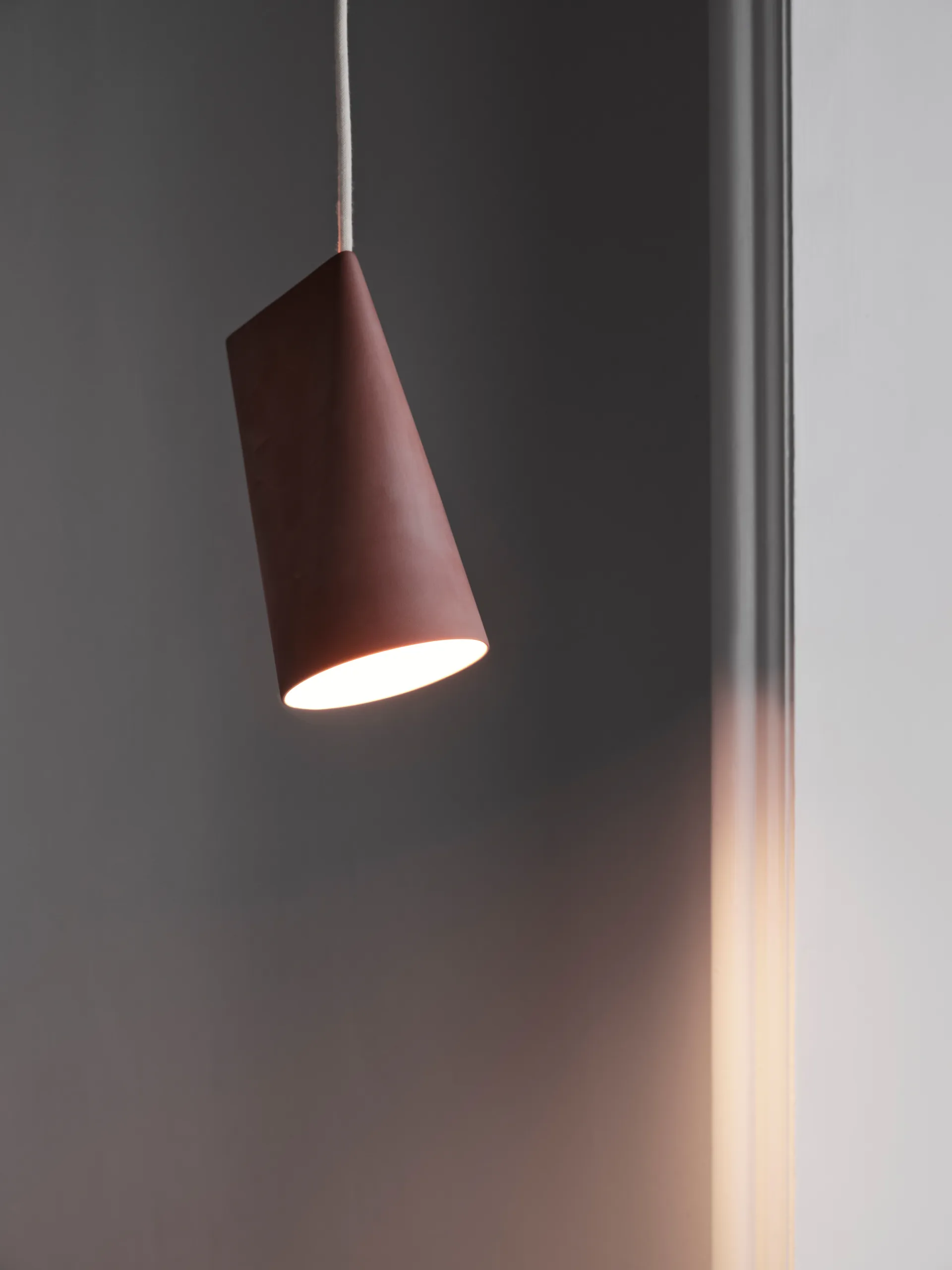 Deckenleuchte Keramik 11,2 x 22 cm, Terra Cotta, Wood MOEBE