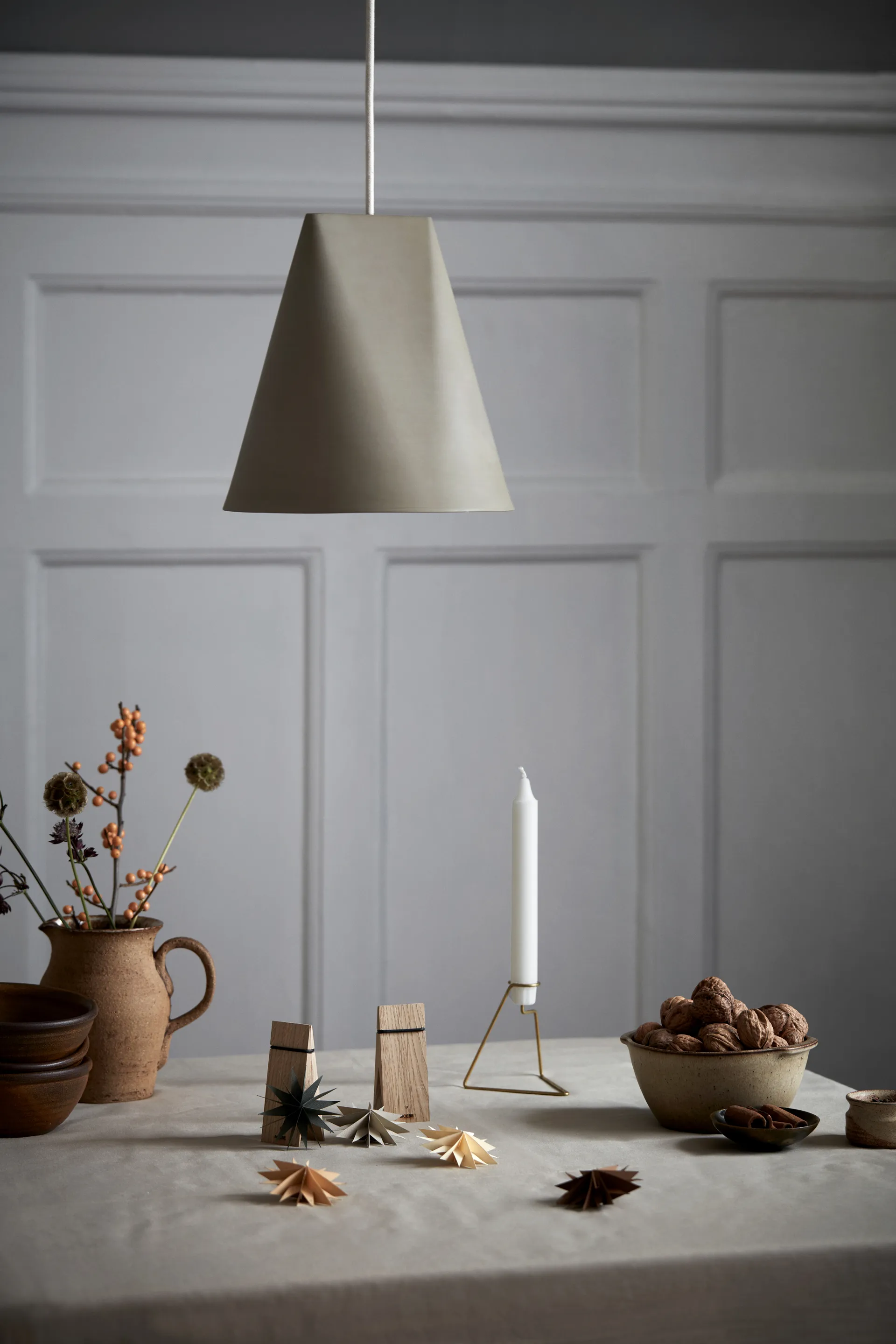 Deckenleuchte Keramik 23 x 23,5 cm, Olive MOEBE