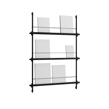 Magazine Shelving Zeitungsständer - Black, 85x115x7 cm, MS.115.1 - MOEBE