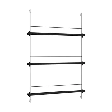 Magazine Shelving Zeitungsständer - Black-Edelstahl, 85x115x7 cm, MS.115.1 - MOEBE