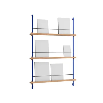 Magazine Shelving Zeitungsständer - Eiche-deep blue, 85x115x7 cm, MS.115.1 - MOEBE