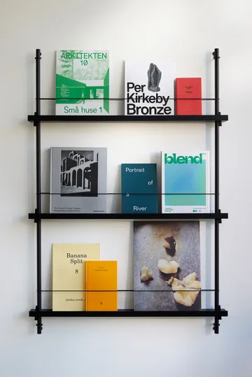 Magazine Shelving Zeitungsständer - Eiche-deep blue, 85x180x7 cm, MS.180.1 - MOEBE