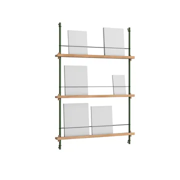 Magazine Shelving Zeitungsständer - Eiche-pine green, 85x115x7 cm, MS.115.1 - MOEBE