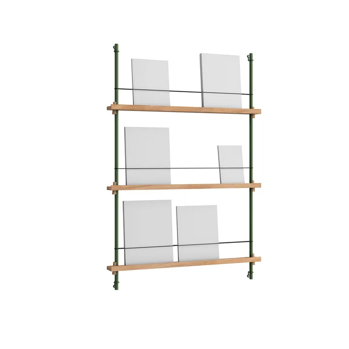 Magazine Shelving Zeitungsständer - Eiche-pine green, 85x115x7 cm, MS.115.1 - MOEBE