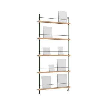 Magazine Shelving Zeitungsständer - Eiche-pine green, 85x180x7 cm, MS.180.1 - MOEBE