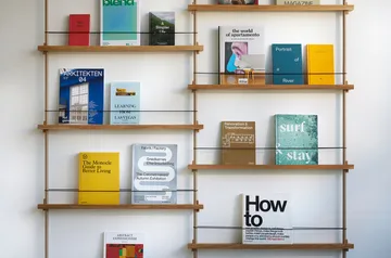 Magazine Shelving Zeitungsständer - Eiche-pine green, 85x180x7 cm, MS.180.1 - MOEBE