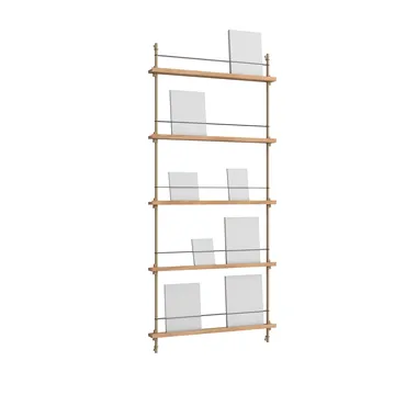 Magazine Shelving Zeitungsständer - Eiche-warm grey, 85x180x7 cm, MS.180.1 - MOEBE