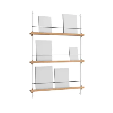 Magazine Shelving Zeitungsständer - Eiche-white, 85x115x7 cm, MS.115.1 - MOEBE