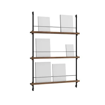 Magazine Shelving Zeitungsständer - Geräucherte Eiche-black, 85x115x7 cm, MS.115.1 - MOEBE