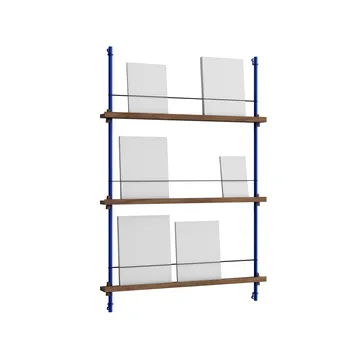 Magazine Shelving Zeitungsständer - Geräucherte Eiche-deep blue, 85x115x7 cm, MS.115.1 - MOEBE